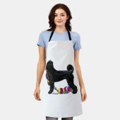 ポルトガルの水上犬（浮き線を付けて立つ） エプロン (着用した状態)