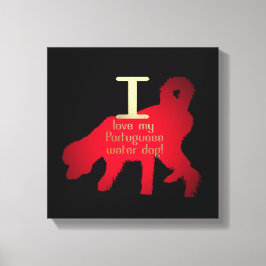 ポルトガルの水犬が大好き キャンバスプリント