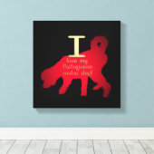 ポルトガルの水犬が大好き キャンバスプリント (インサイチュ (ウッドフロア))