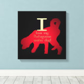 ポルトガルの水犬が大好き キャンバスプリント (インサイチュ (ウッドフロア))