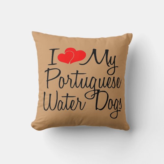ポルトガルの水犬が大好き クッション (正面)