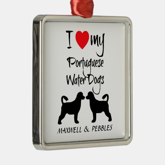 ポルトガルの水犬が大好き メタルオーナメント (右)