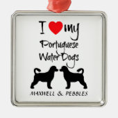 ポルトガルの水犬が大好き メタルオーナメント (正面)