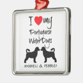 ポルトガルの水犬が大好き メタルオーナメント (左)