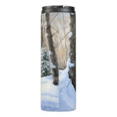 ポルトガルの水犬が雪のクリスマスを過ごした タンブラー (裏面)