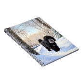 ポルトガルの水犬が雪のクリスマスを過ごした ノートブック (右側)