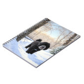 ポルトガルの水犬が雪のクリスマスを過ごした ノートブック (左側)