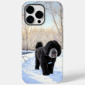 ポルトガルの水犬が雪のクリスマスを過ごした Case-Mate iPhoneケース (裏面)