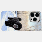 ポルトガルの水犬が雪のクリスマスを過ごした Case-Mate iPhoneケース (裏面 (横))