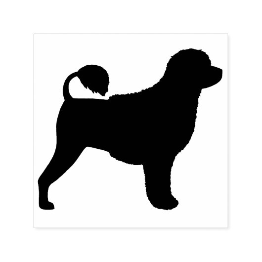 ポルトガルの水犬のシルエット セルフインキングスタンプ (デザイン)