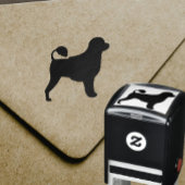 ポルトガルの水犬のシルエット セルフインキングスタンプ