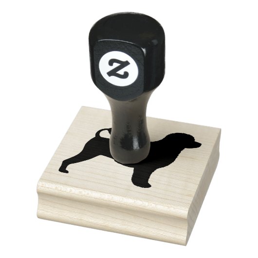 ポルトガルの水犬のシルエット ラバースタンプ (スタンプ)