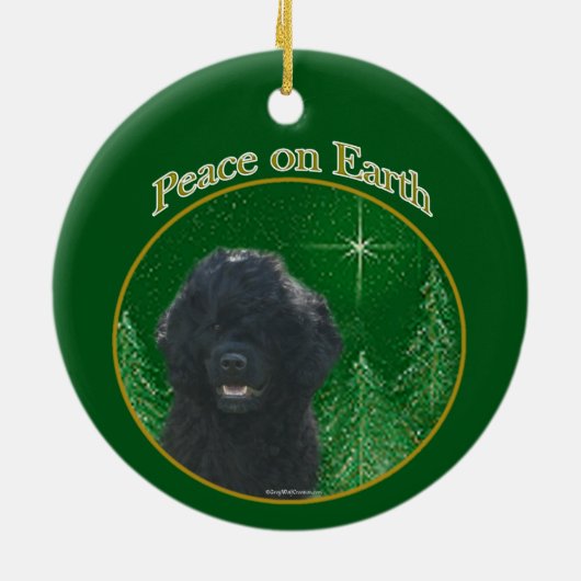 ポルトガルの水犬の平和 セラミックオーナメント (裏面)