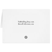 ポルトガルの水犬の水色シルエットカード (裏面横)