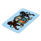 ポルトガルの水犬の紋章 マグネット (左側)