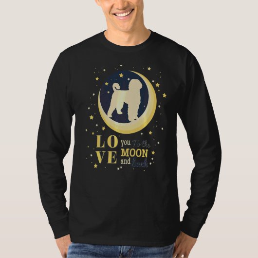 ポルトガルの水犬を月に愛する Tシャツ (正面)