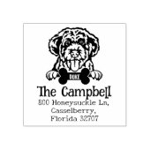 ポルトガルの水犬カスタム差出人住所、 ラバースタンプ (インプリント)