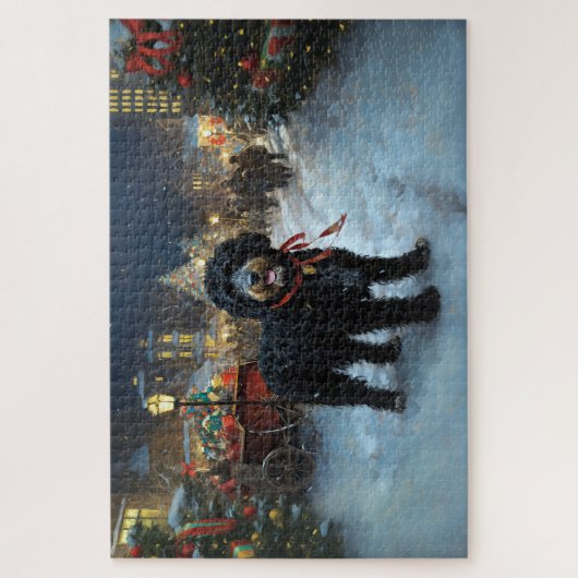 ポルトガルの水犬クリスマスフェスティバルシーズン ジグソーパズル (縦)