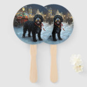 ポルトガルの水犬クリスマスフェスティバルシーズン ハンドファン (正面&裏面)