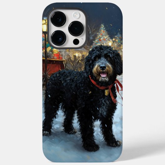 ポルトガルの水犬クリスマスフェスティバルシーズン Case-Mate iPhoneケース (裏面)