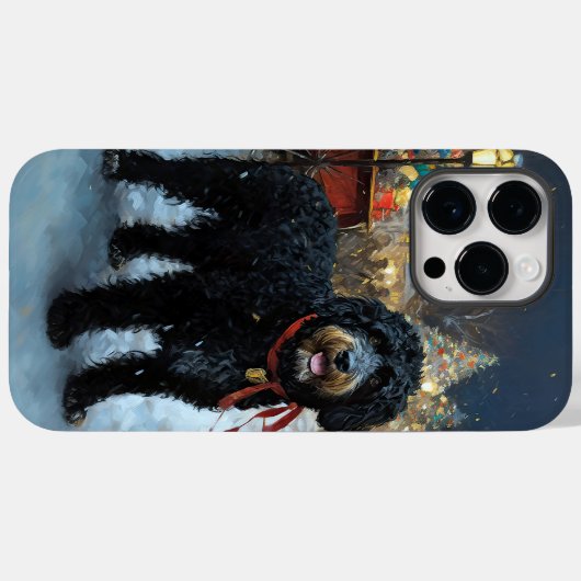 ポルトガルの水犬クリスマスフェスティバルシーズン Case-Mate iPhoneケース (裏面 (横))