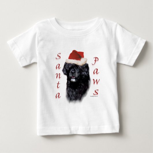 ポルトガルの水犬サンタポーズ ベビーTシャツ (正面)