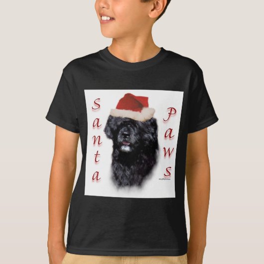 ポルトガルの水犬サンタポーズ Tシャツ (正面)