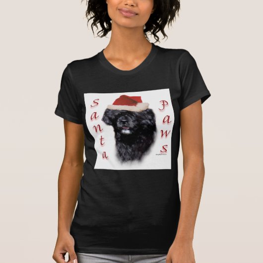 ポルトガルの水犬サンタポーズ Tシャツ (正面)