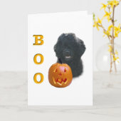 ポルトガルの水犬ブー カード (黄色い花)