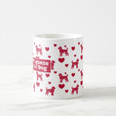 ポルトガルの水犬マグと赤いハート コーヒーマグカップ (中央)