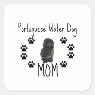 ポルトガルの水犬母 スクエアシール