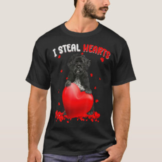 ポルトガルの水犬私は盗むハートかわいいバレンタージュ Tシャツ