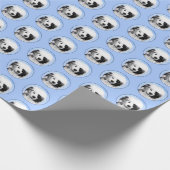 ポルトガルの水犬絵画ズ-オリジナルの犬芸術 ラッピングペーパー (角)