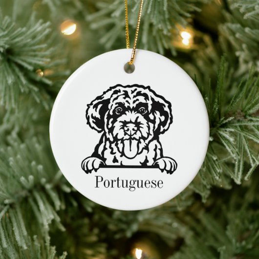 ポルトガルの水犬 セラミックオーナメント (ツリー)
