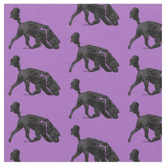 ポルトガルの水犬 – トラック/香り紫2インチ ファブリック (クローズアップ)