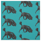 ポルトガルの水犬 – 追跡/香りターコイス3X4 ファブリック (見本)