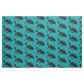 ポルトガルの水犬 – 追跡/香りターコイス3X4 ファブリック (ファットクウォーター)