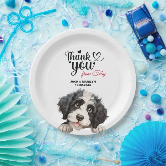 ポルトガルの水結婚犬に感謝 ペーパープレート (パーティー)