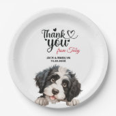 ポルトガルの水結婚犬に感謝 ペーパープレート (正面)