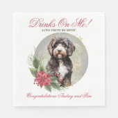 ポルトガルの水結婚犬のナプキン写真 スタンダードランチョンナプキン (正面)