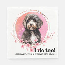 ポルトガルの水結婚犬のナプキン写真 スタンダードランチョンナプキン