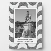 ポルトガルの波の石畳の写真フレーム フォトプラーク (正面)