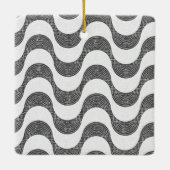 ポルトガルの波の石畳の最初の休暇 セラミックオーナメント (裏面)