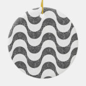 ポルトガルの波の石畳の最初の休暇 セラミックオーナメント (裏面)