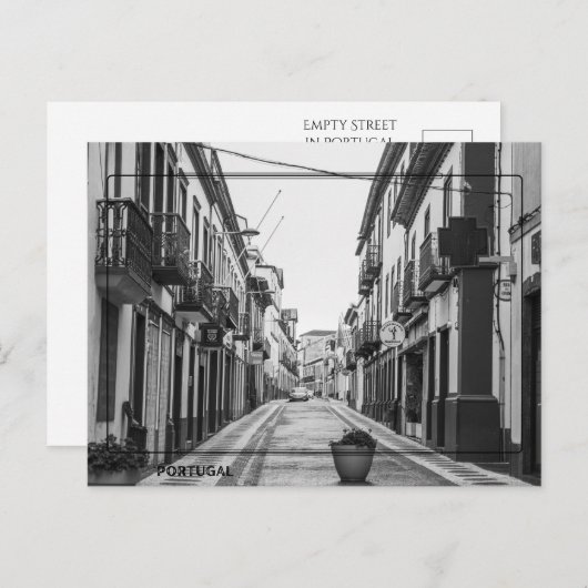 ポルトガルの白黒はがき ポストカード (正面/裏面)