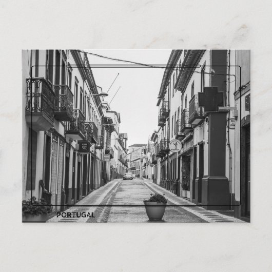 ポルトガルの白黒はがき ポストカード (正面)