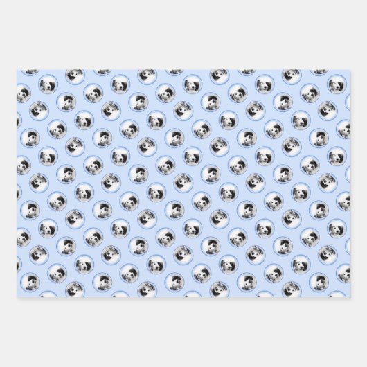 ポルトガルの絵を描ウォータードッグPWDオリジナルドッグアート ラッピングペーパーシート (正面)