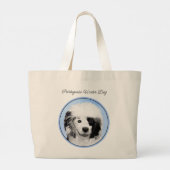 ポルトガルの絵を描ウォータードッグPWDオリジナルドッグアート ラージトートバッグ (裏面)