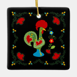 ポルトガルの緑のハッピーバースデー セラミックオーナメント