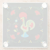 ポルトガルの緑の幸運 ガラスコースター (裏面)